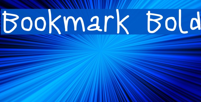 Bookmark Bold Font examples
