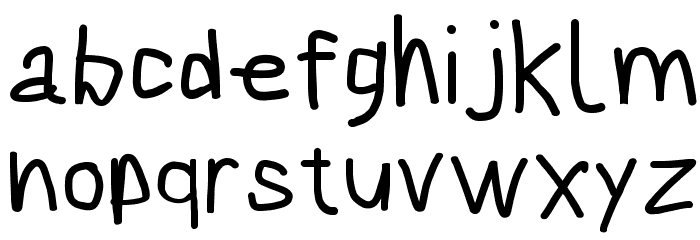 Bookmark Bold Font LOWERCASE