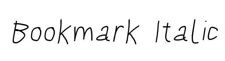 Bookmark Italic Font
