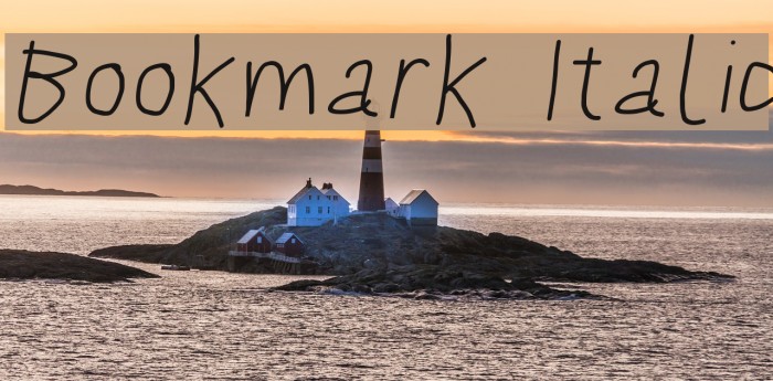 Bookmark Italic Font examples