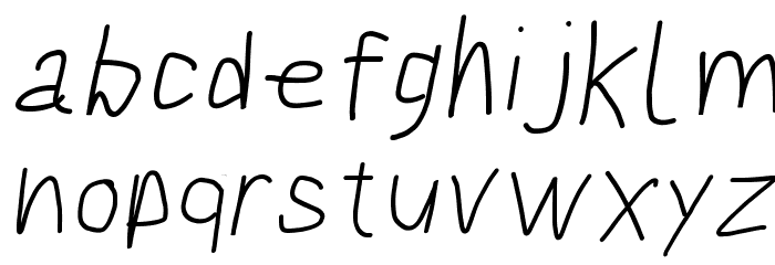 Bookmark Italic Font LOWERCASE