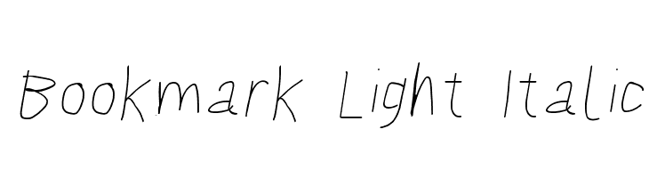Bookmark Light Italic Font