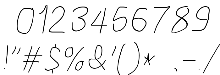 Bookmark Light Italic フォント その他の文字