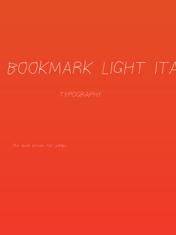 Bookmark Light Italic Poster