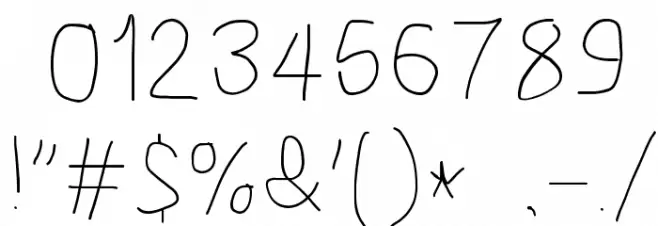 Bookmark Light Font OTHER CHARS