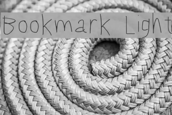 Bookmark Light Font examples