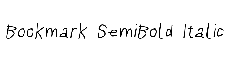 Bookmark SemiBold Italic Font