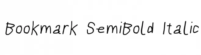 Bookmark SemiBold Italic  Frei Schriftart Herunterladen