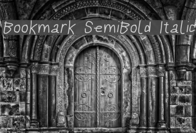 Bookmark SemiBold Italic Шрифта examples