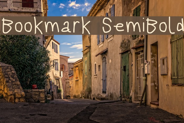 Bookmark SemiBold Font examples