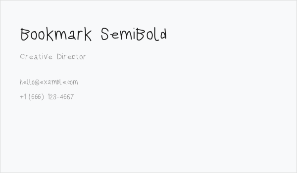 Bookmark SemiBold Business Card