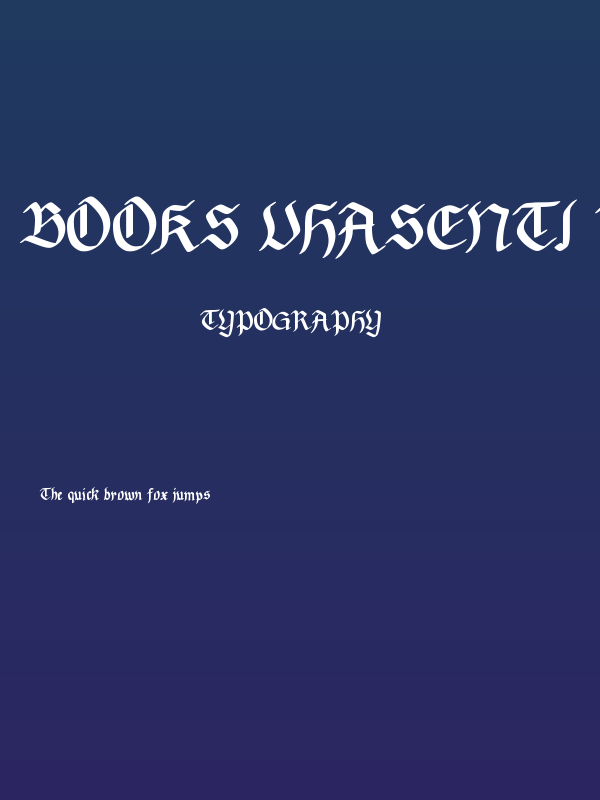 Books Vhasenti Regular Poster