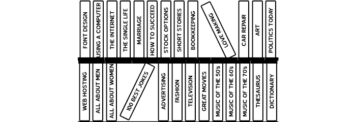 Bookshelf Titles JL Font LOWERCASE