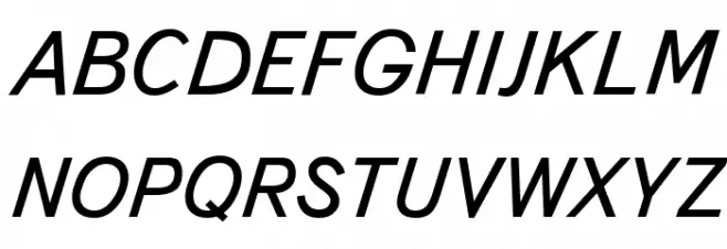 Bookvar Italic 字体 大写