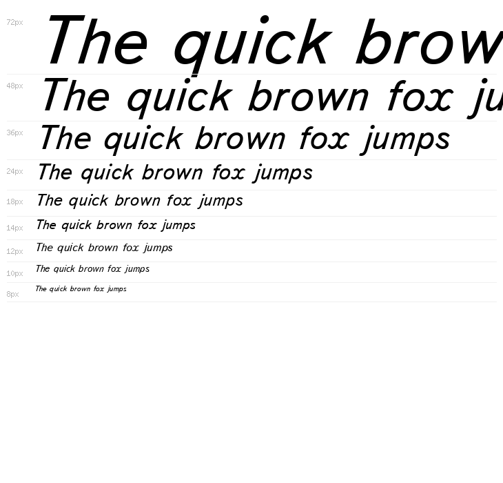 Bookvar Italic Waterfall