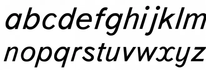 Bookvar Italic Caratteri MINUSCOLO