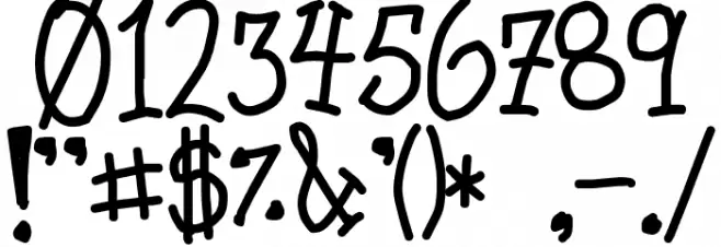 Bookworm Font OTHER CHARS