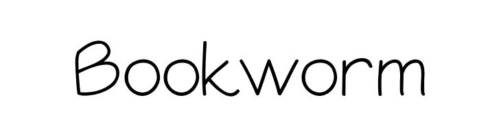 Bookworm  フリーフォントのダウンロード