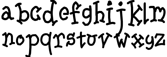 Bookworm Font LOWERCASE