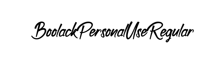 Boolack Personal Use Regular  Frei Schriftart Herunterladen
