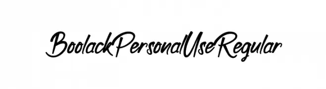 Boolack Personal Use Regular  नि: शुल्क फ़ॉन्ट्स डाउनलोड