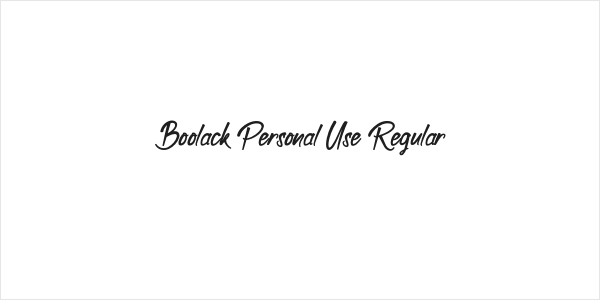 Boolack Personal Use Regular Logo