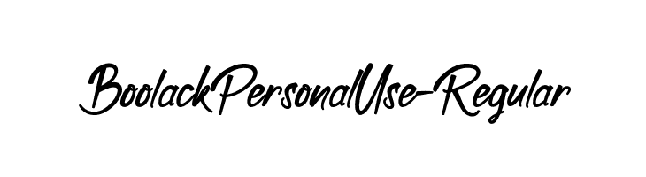 BoolackPersonalUse-Regular  لخطوط تنزيل