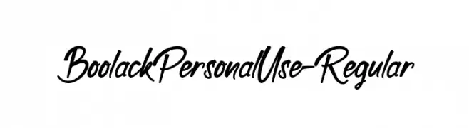 BoolackPersonalUse-Regular  font caratteri gratis