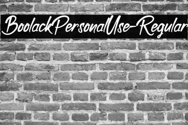 BoolackPersonalUse-Regular Example 2