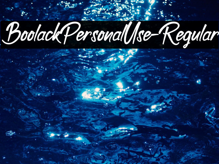 BoolackPersonalUse-Regular Example 3