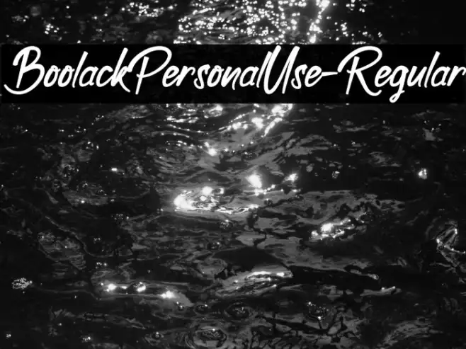BoolackPersonalUse-Regular Example 3