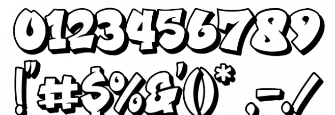 Boom Boom Shadow Font OTHER CHARS