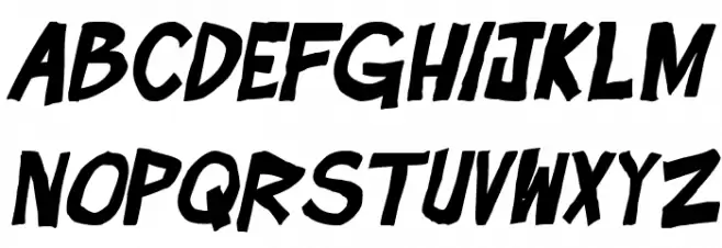 Boom Tank Bold Italic Fonte MAIÚSCULAS