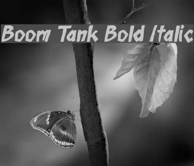 Boom Tank Bold Italic Font examples