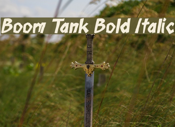 Boom Tank Bold Italic Font examples
