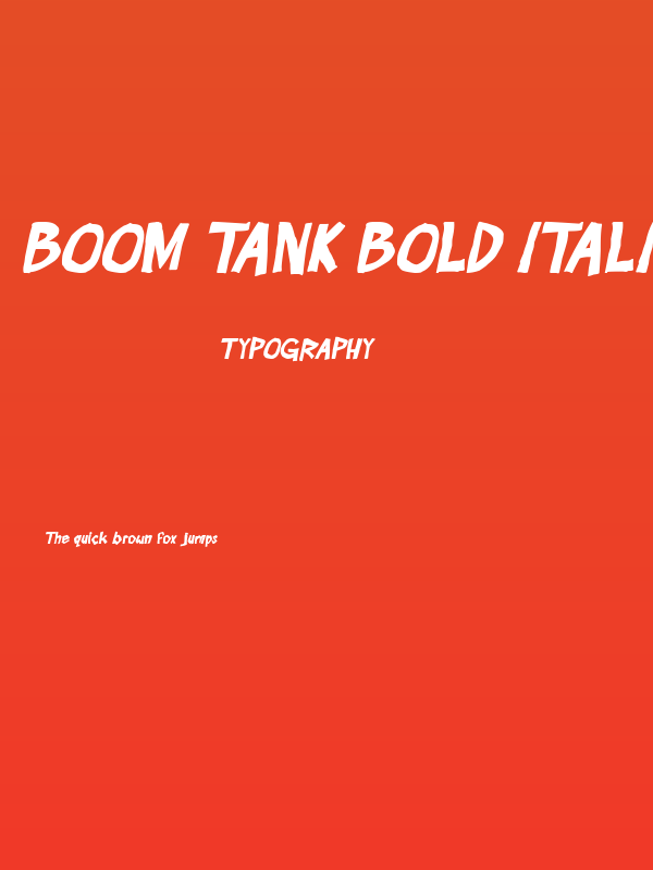 Boom Tank Bold Italic Poster