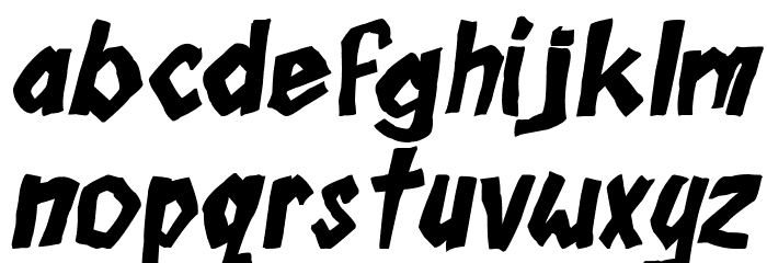 Boom Tank Bold Italic Font LOWERCASE