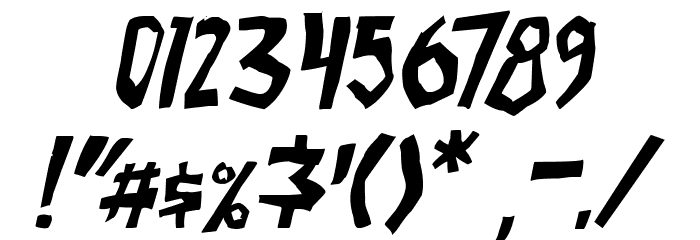 Boom Tank Italic Font OTHER CHARS