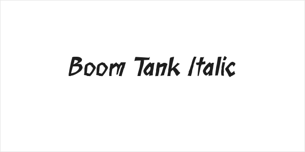 Boom Tank Italic Logo