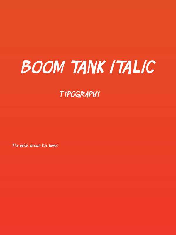 Boom Tank Italic Poster