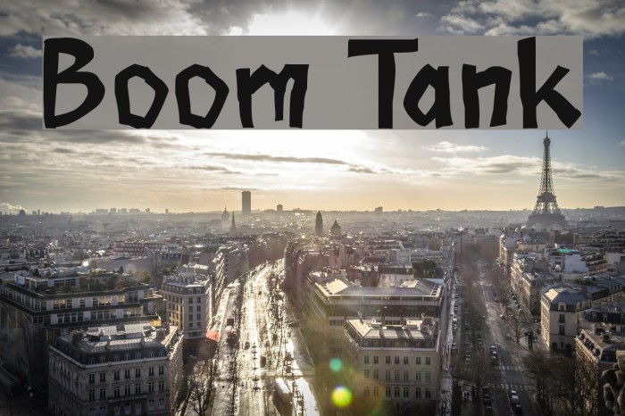 Boom Tank Шрифта examples