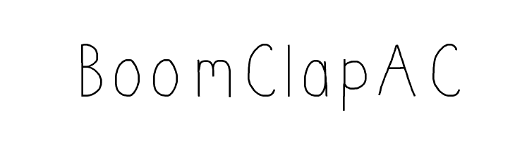 BoomClapAC  font caratteri gratis