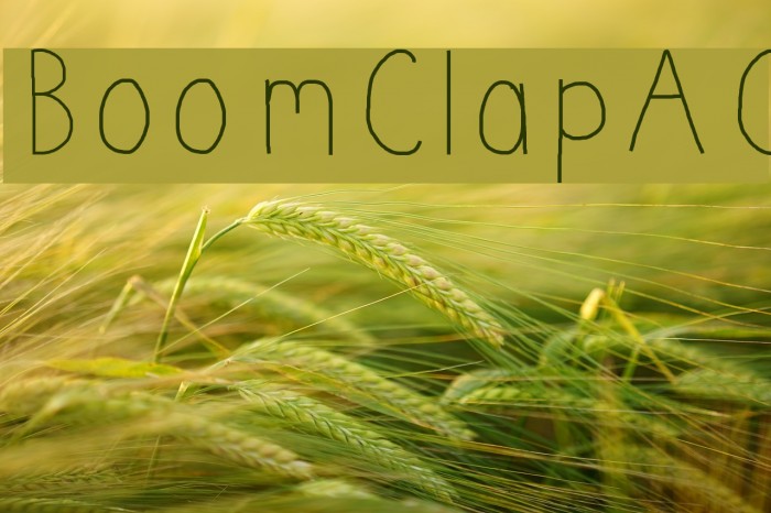 BoomClapAC Font examples