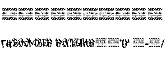 Boomber Rockstar Personal Use Font OTHER CHARS