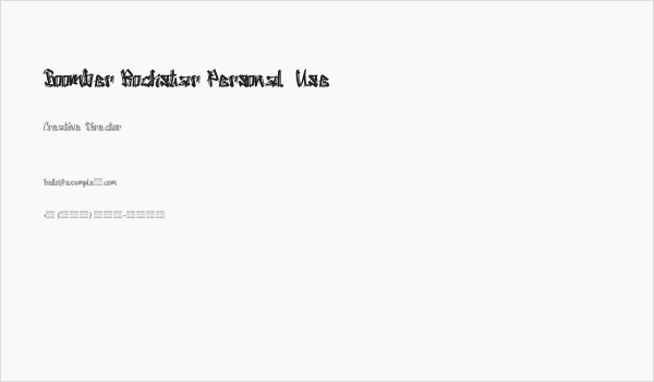 Boomber Rockstar Personal  Use Business Card