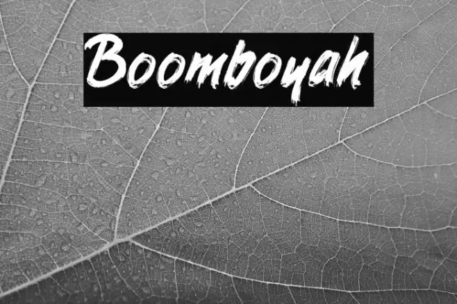 Boomboyah Font examples
