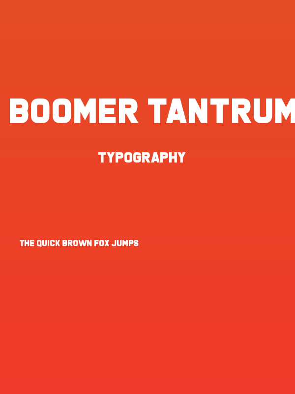 Boomer Tantrum Poster