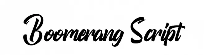 Boomerang Script  font caratteri gratis