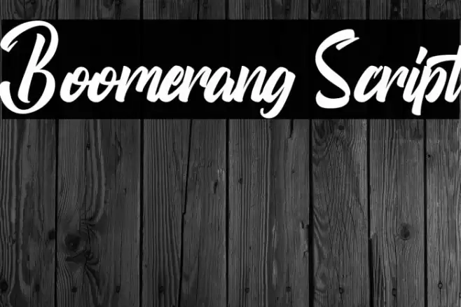 Boomerang Script Font examples