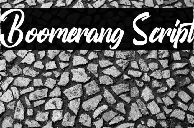Boomerang Script Font examples